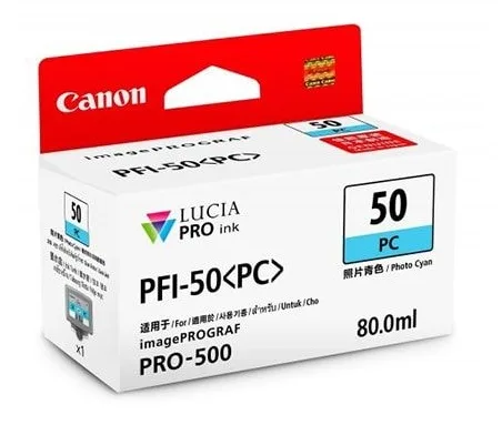 Mực in Canon PFI-50 Photo Cyan Ink Tank (0538C001AA)