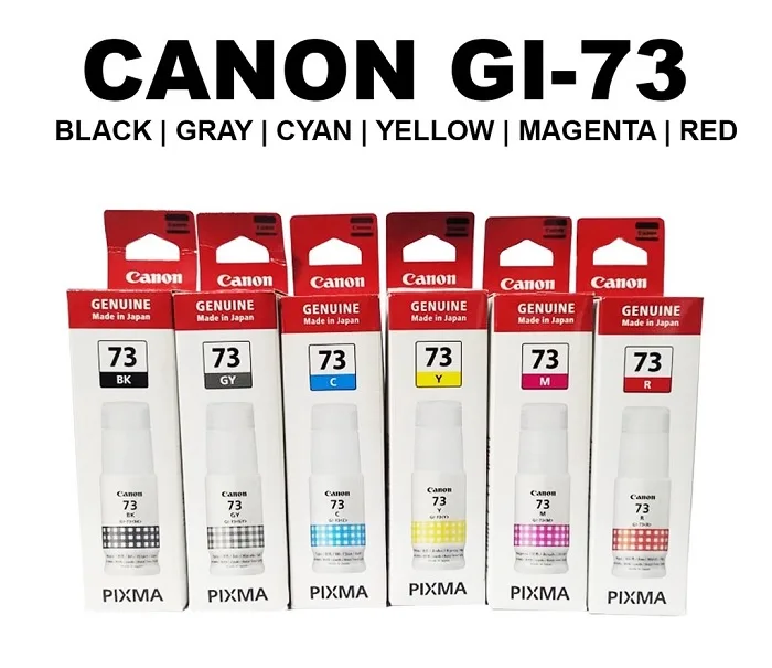Mực in Canon GI-73GY Grey – Mực xám chính hãng cho Canon PIXMA G570, G670, tăng độ chuyển sắc ảnh in, màu ảnh sâu và trung thực