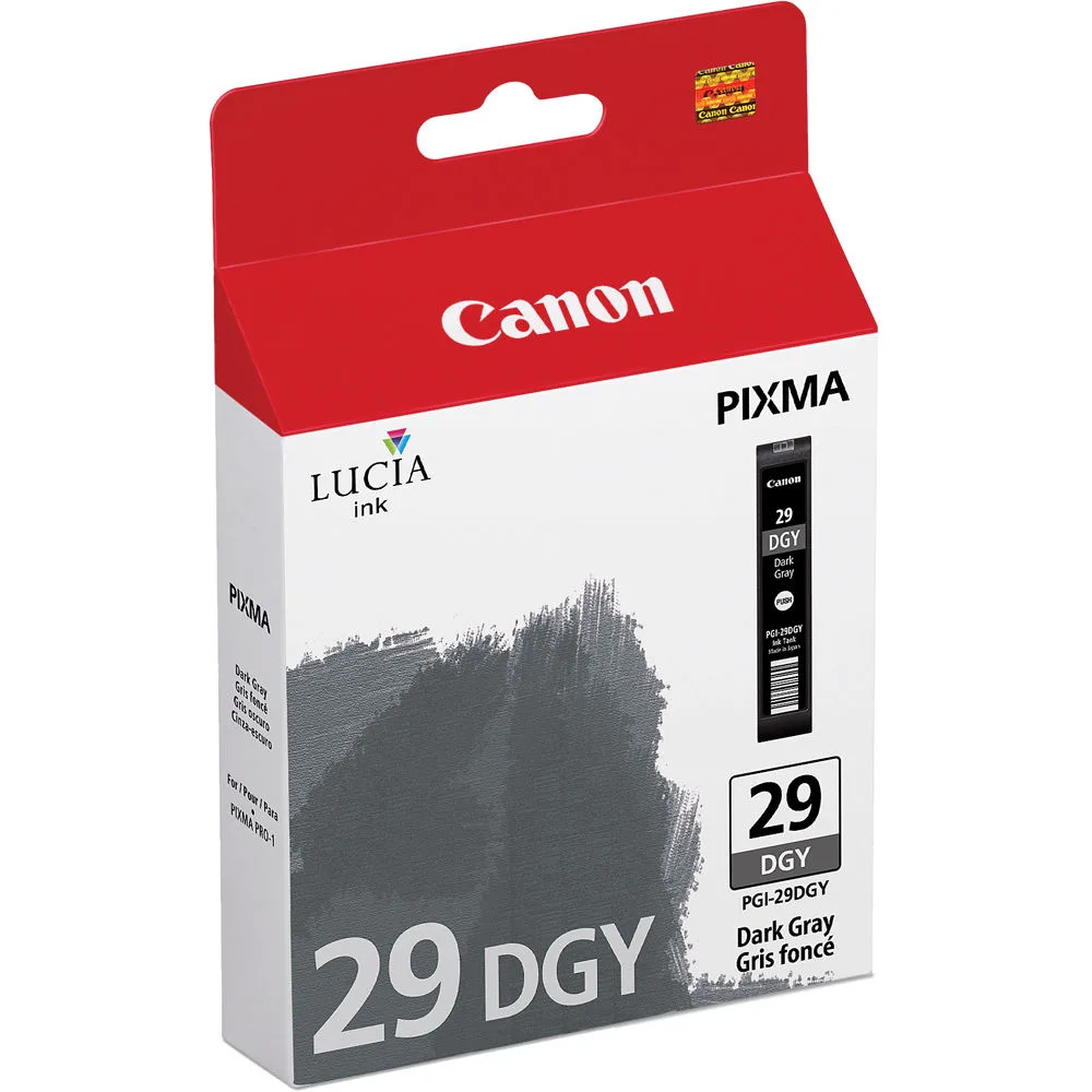 Mực in Canon PGI-29 Dark Gray Ink Tank chính hãng dùng cho máy in Canon PIXMA PRO-1 (4870B003AA)