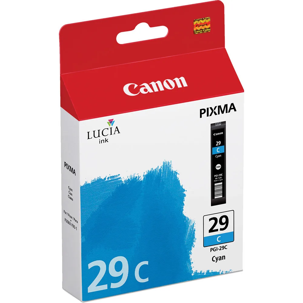 Mực in Canon PGI-29 Cyan Ink Tank chính hãng dùng cho máy in Canon PIXMA PRO-1 (4873B003AA)