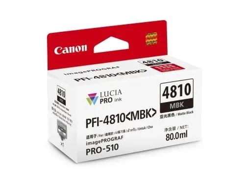 Mực in Canon PFI-4810MBK Matte Black – Đen mờ 80ml cho máy in Canon imagePROGRAF PRO-510