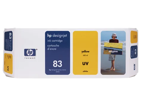 Mực in HP 83 680-ml Yellow DesignJet UV Ink Cartridge (C4943A)