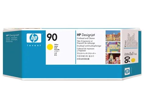 Mực in HP 90 Yellow DesignJet Printhead and Printhead Cleaner(C5057A)