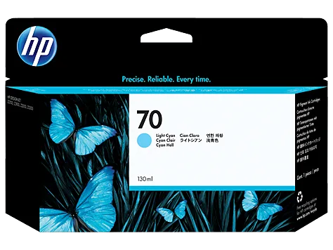 Mực in HP 70 130-ml Light Cyan DesignJet Ink Cartridge (C9390A)