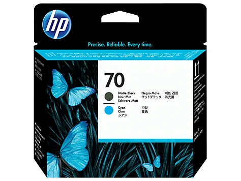 Mực in HP 70 Matte Black and Cyan DesignJet Printhead (C9404A)