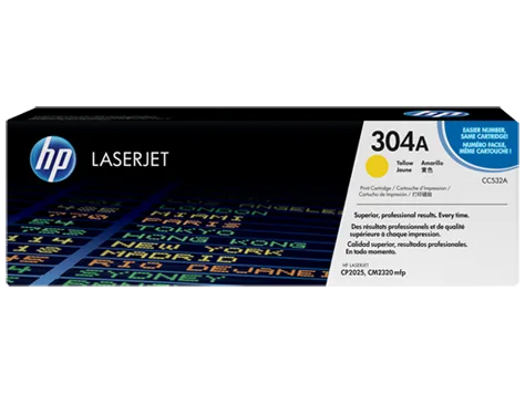 Mực in HP 304A Yellow Original LaserJet Toner Cartridge (CC532A)