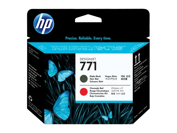 Mực in HP 771 Matte Black/Chromatic Red DesignJet Printhead (CE017A)