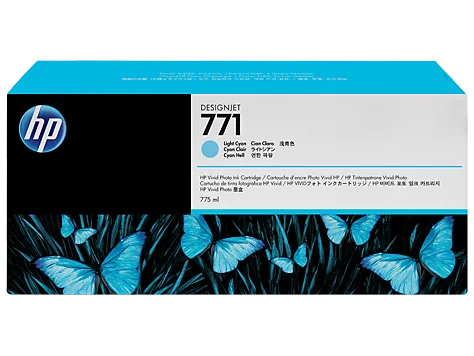 Mực in HP 771 775-ml Light Cyan DesignJet Ink Cartridge (CE042A)
