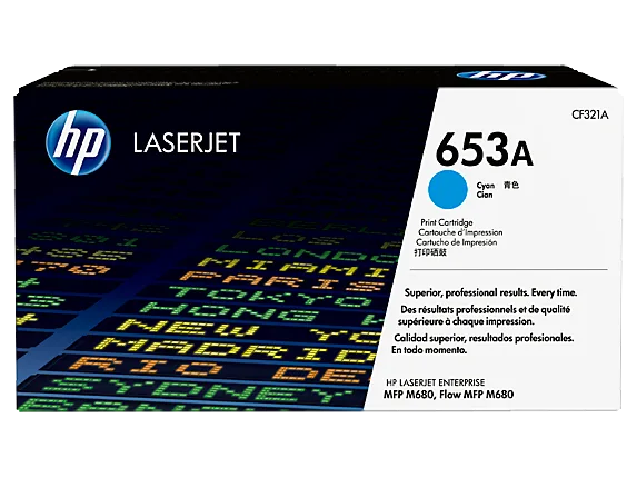 Mực in HP 653A Cyan Original LaserJet Toner Cartridge (CF321A)