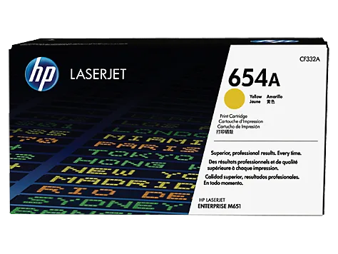 Mực in HP 654A Yellow Original LaserJet Toner Cartridge (CF332A)