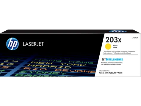 Mực in HP 203X High Yield Yellow Original LaserJet Toner Cartridge (CF542X)