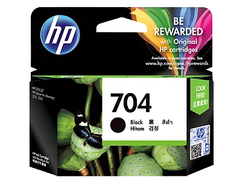 Mực in HP 704 Black Original Ink Advantage Cartridge (CN692AA)