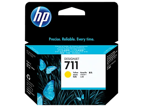 Mực in phun HP 711 Yellow 29ml – Cartridge CZ132A, chính hãng cho máy HP DesignJet