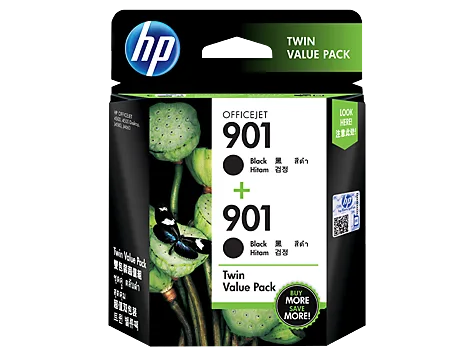 Mực in HP 901 2-pack Black Original Ink Cartridges (E5Y52AA)