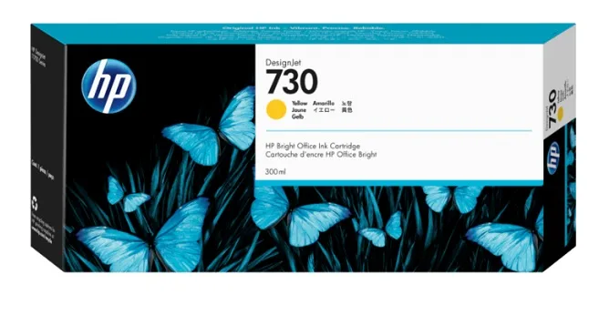 Mực in HP 730 300-ml Yellow Ink Cartridge (P2V70A)