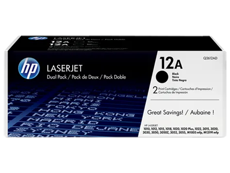 Mực in HP 12A 2-pack Black Original LaserJet Toner Cartridges (Q2612AD)