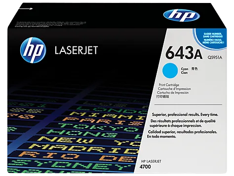 Mực in HP 643A Cyan Original LaserJet Toner Cartridge (Q5951A)