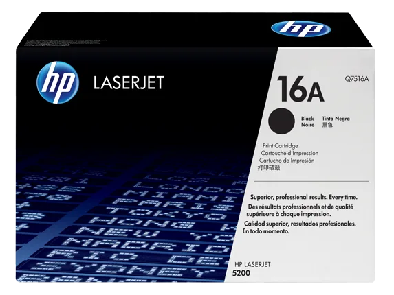 Mực in Hộp mực in HP 16A (Q7516A) – Mực LaserJet đen chính hãng HP, in sắc nét, bền màu, tiết kiệm chi phí