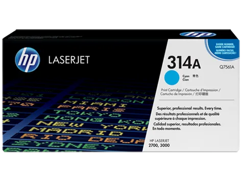 Mực in HP 314A Cyan Original LaserJet Toner Cartridge (Q7561A)