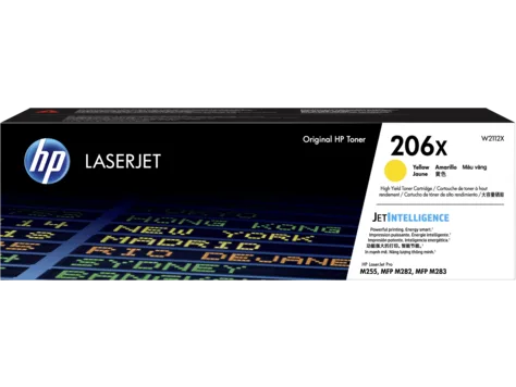 Mực in HP 206X High Yield Yellow Original LaserJet Toner Cartridge (W2112X)