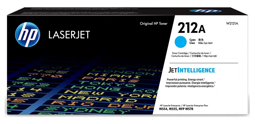 Mực in HP 212A Cyan Original LaserJet Toner Cartridge (W2121A)