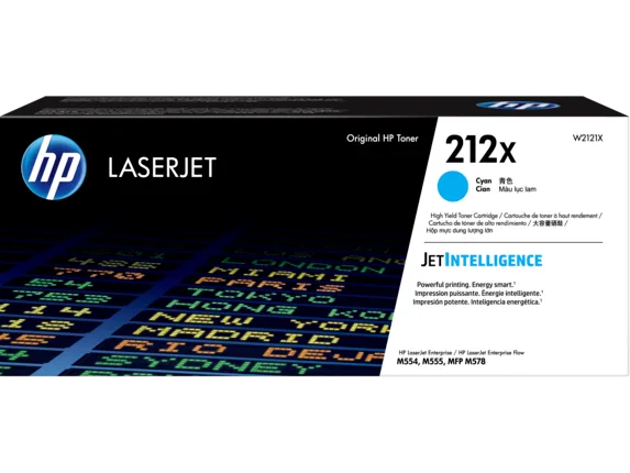 Mực in HP 212X High Yield Cyan Original LaserJet Toner Cartridge (W2121X)