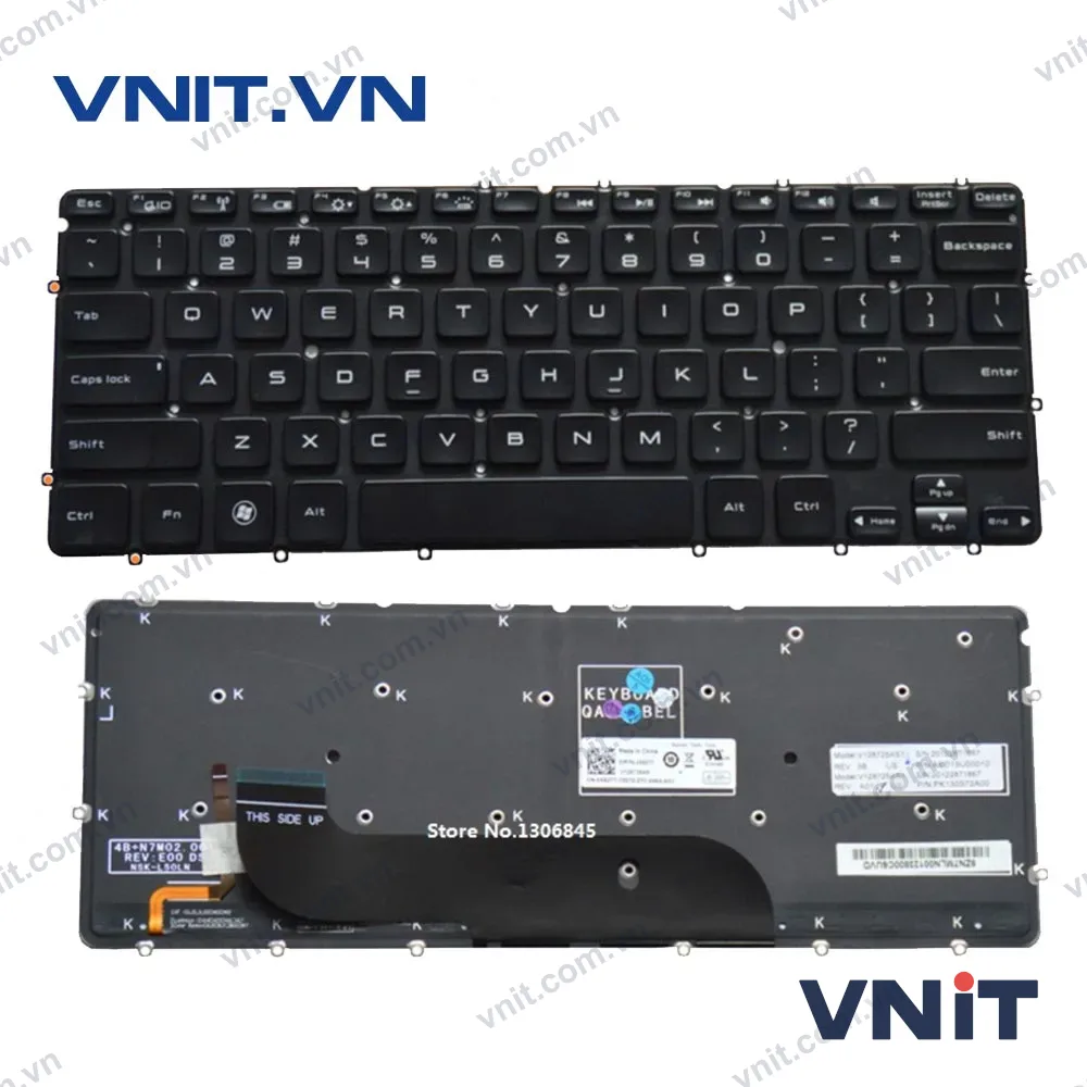 Phím Laptop Dell XPS 13, XPS13Z-L321X, L322X, XPS 12 (có đèn) - Keyboard Dell XPS 13, XPS13Z-L321X, L322X, XPS 12 Backlight