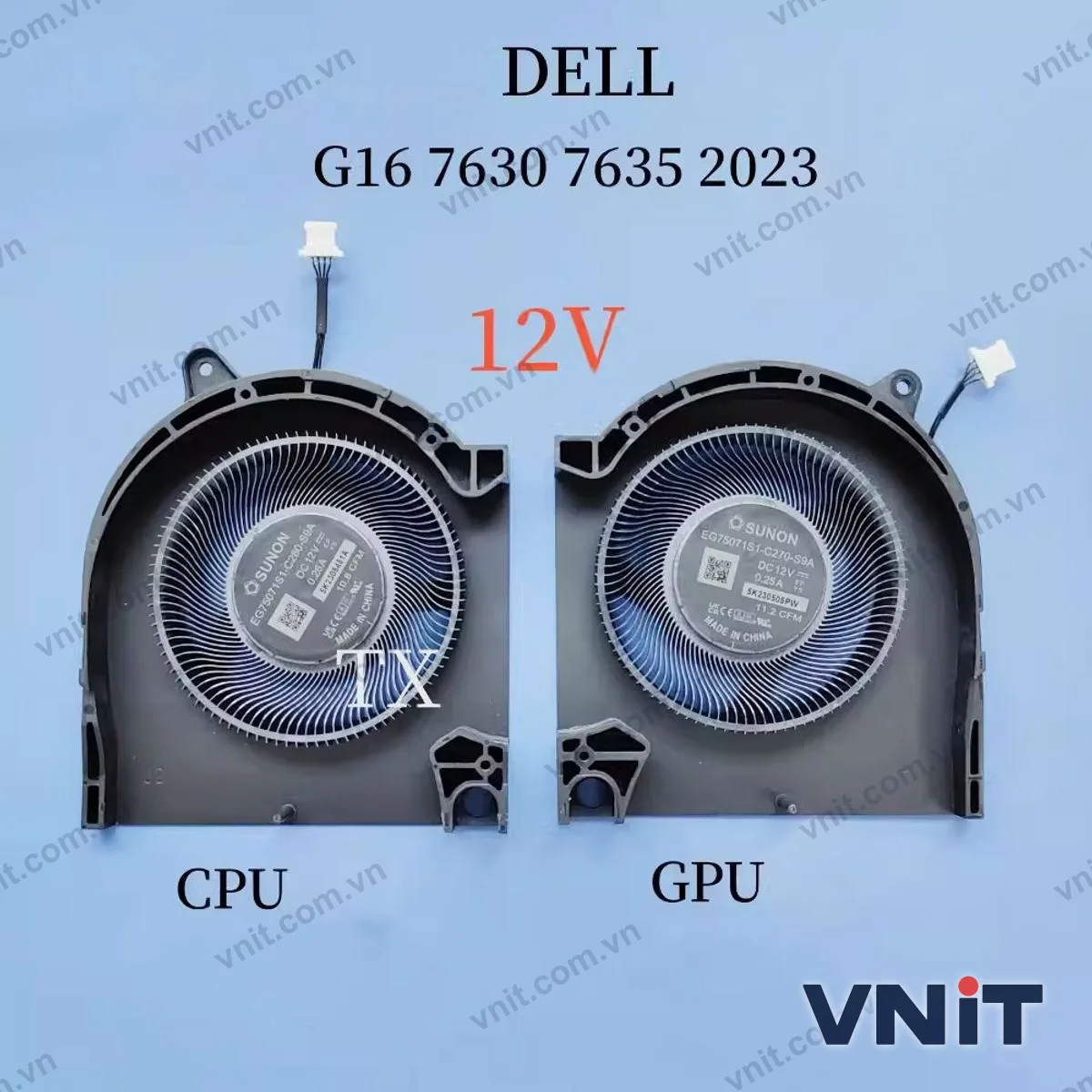 Quạt tản nhiệt CPU GPU laptop Dell G16 7630 7635 2023