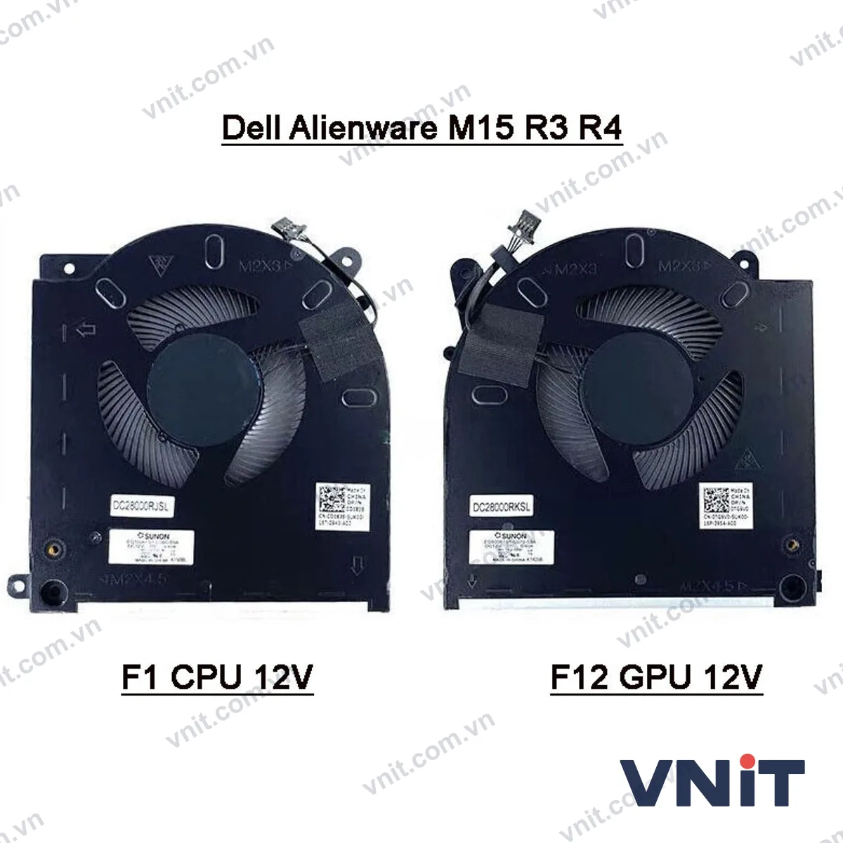 Quạt tản nhiệt laptop Dell Alienware M15 R3 R4 CPU GPU 12V