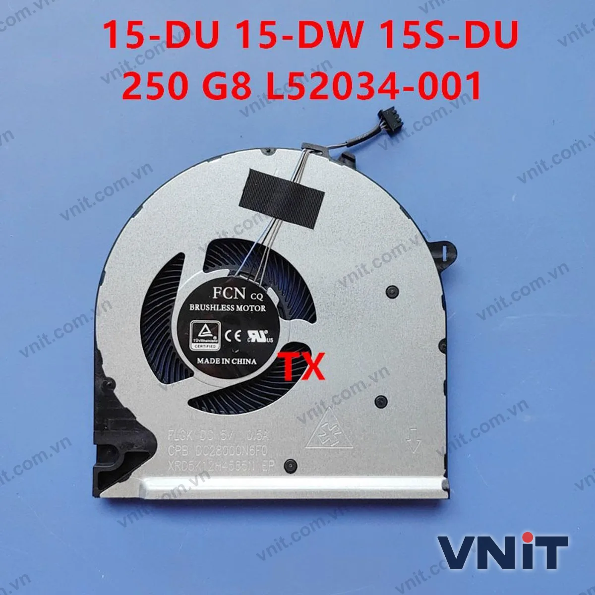 Quạt tản nhiệt laptop HP 15-DU 15-DW 15s-du, 250 255 G8 G9, L52034-001