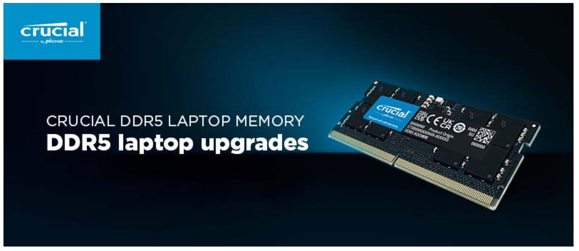 RAM Crucial 32GB DDR5 chi tiết thanh nhớ