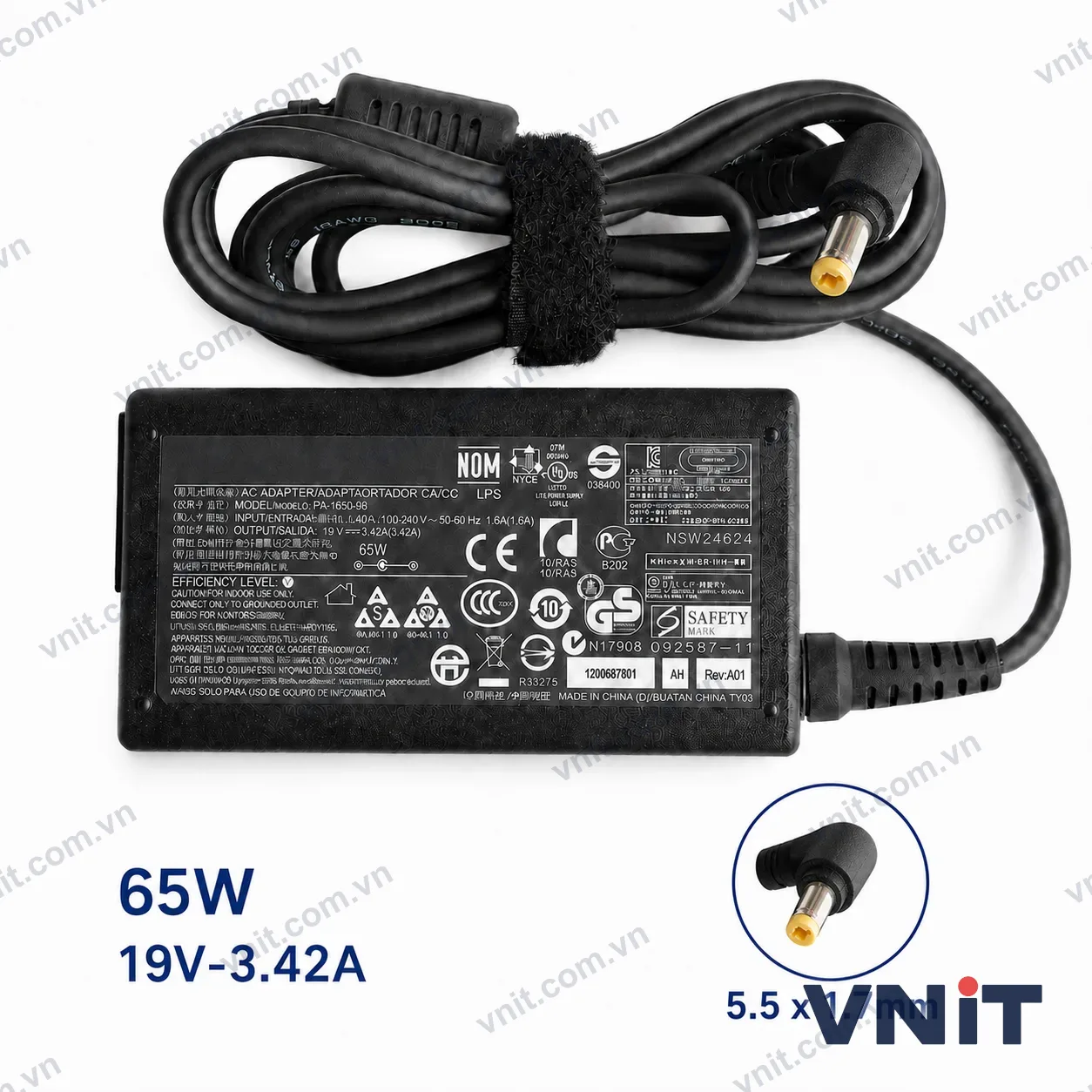 Sạc Acer 65W đầu 5.5x1.7mm (19.5V-3.42A)